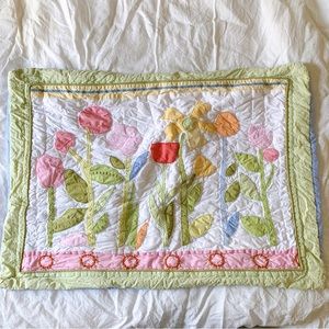 Set of Pottery Barn Kids Standard Quilted Floral Pillow Shams